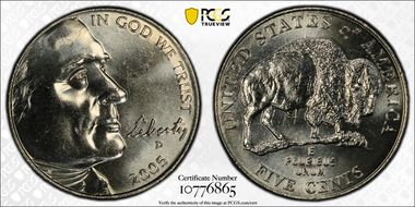 2005-D 5C Speared Bison MS65