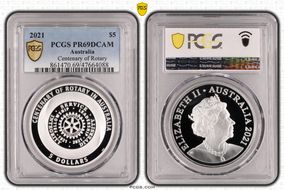 2021 $5 Centenary of Rotary PR69DCAM