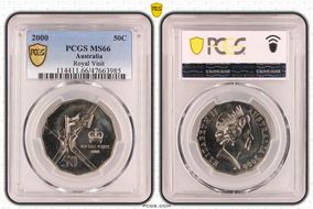 2000 50C Royal Visit MS66