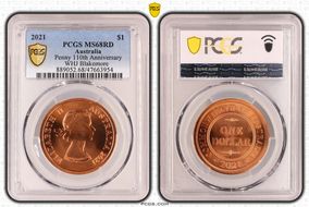 2021 $1 Penny 110th Anniversary  WHJ Blakemore MS68RD