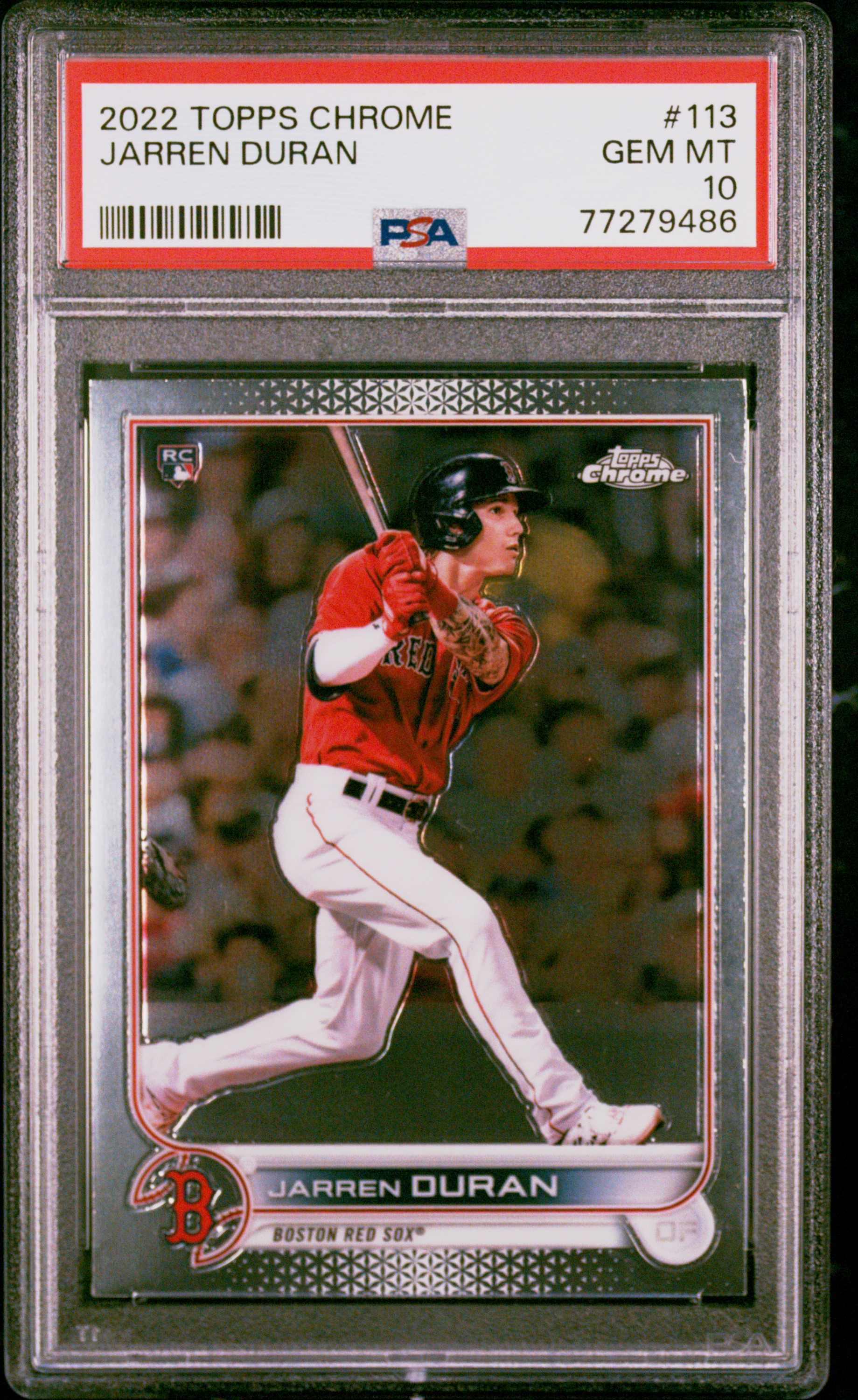 2022 Topps Chrome #113 Jarren Duran PSA 10