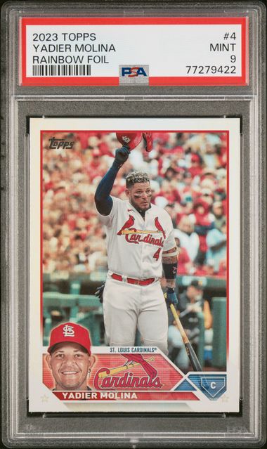 YADIER MOLINA 2023 Topps #4 St. Louis Cardinals Baseball Card at