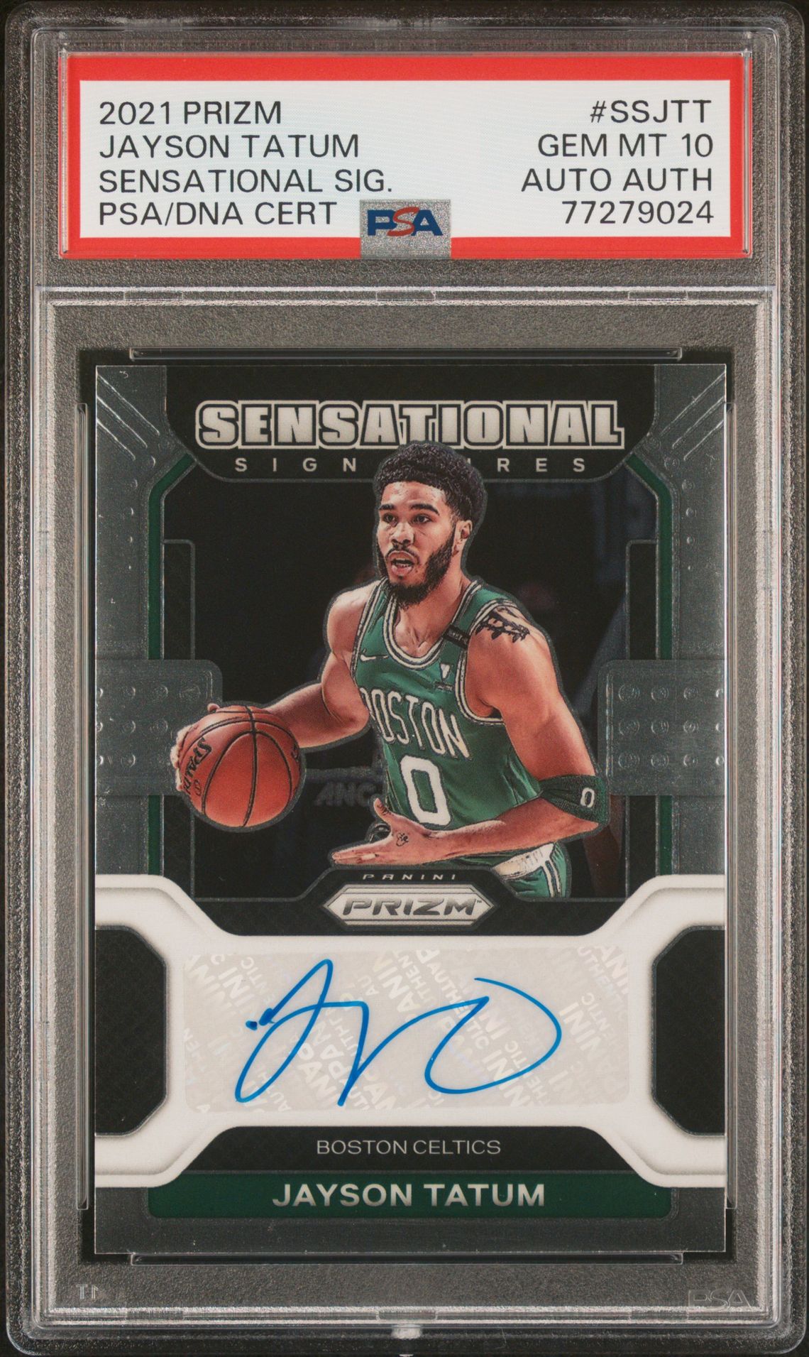 2021 Panini PANINI PRIZM SENSATIONAL SIGNATURES SENSATIONAL SIG.CertificationPrimary Signer (1 Signer)JAYSON TATUM #SSJTT Jayson Tatum front