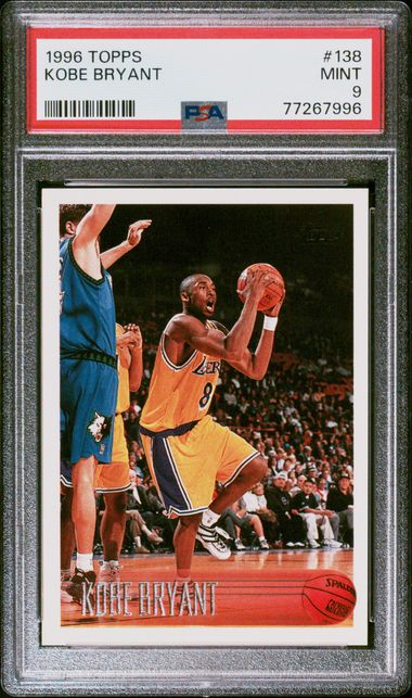 A 1996 97 Topps Chrome Refractor Kobe Bryant Rookie Basketball Card No. 138  (psa 9 Mint)