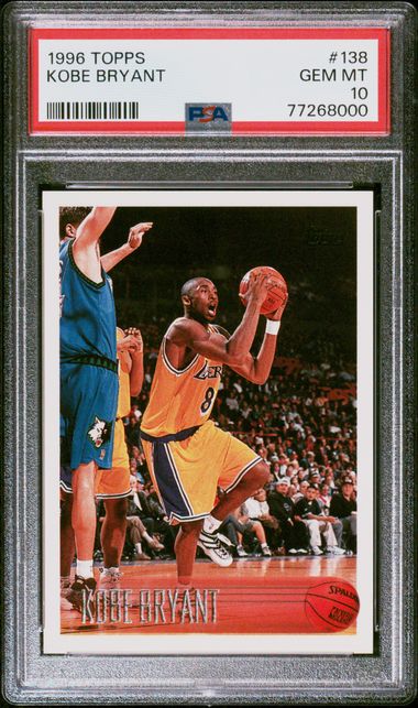 KOBE BRYANT ROOKIE hotsell 1996 TOPPS FINEST PSA 8