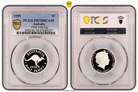 1999 5C 1939 1/2d Ag PR70DCAM