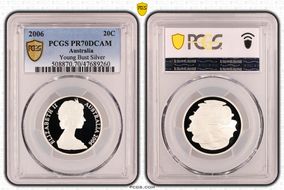2006 20C Young Bust Silver PR70DCAM