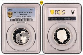 2005 20C End of WWII Silver PR70DCAM