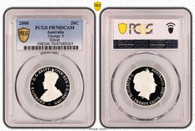 2000 20C George V Silver PR70DCAM