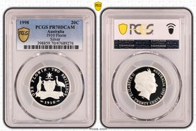 1998 20C 1910 Florin Silver PR70DCAM