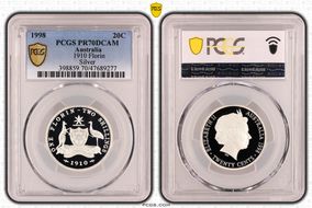 1998 20C 1910 Florin Silver PR70DCAM