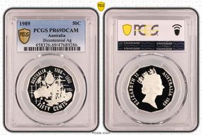 1989 50C Bicentennial Ag PR69DCAM