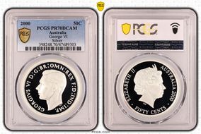 2000 50C George VI Silver PR70DCAM