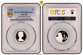2006 $2 Young Bust Ag PR70DCAM