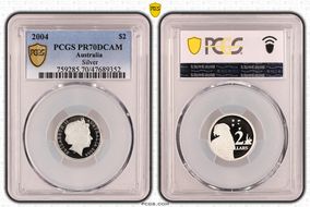 2004 $2 Silver PR70DCAM