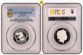 1999 $2 1920-S Sov Ag PR69DCAM