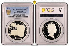 1995 $5 Col. William Light Colonial Australia PR69DCAM