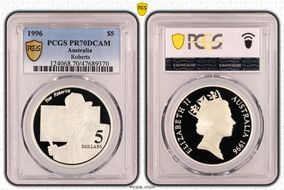 1996 $5 Roberts PR70DCAM