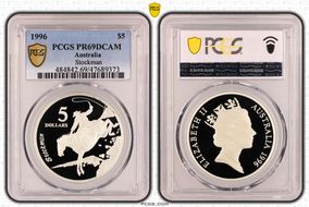 1996 $5 Stockman PR69DCAM