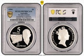1994 $5 Sir John Forrest Australian Explorers PR70DCAM