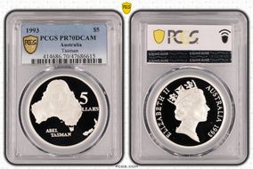 1993 $5 Tasman PR70DCAM