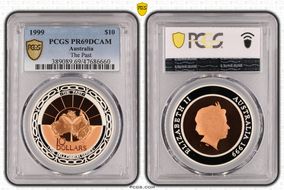 1999 $10 Millennium - The Past KM-423 Bi-Metallic PR69DCAM