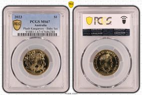 2023 $1 Plush Kangaroos - Baby Set MS67