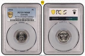 2016 5C 50 Yrs Decimal Currency MS68