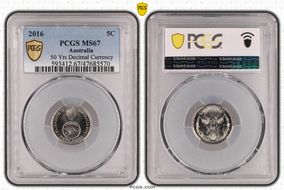 2016 5C 50 Yrs Decimal Currency MS67