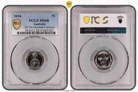 2016 5C 50 Yrs Decimal Currency MS68