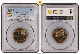 2000-C $1 HMAS Sydney II MS64