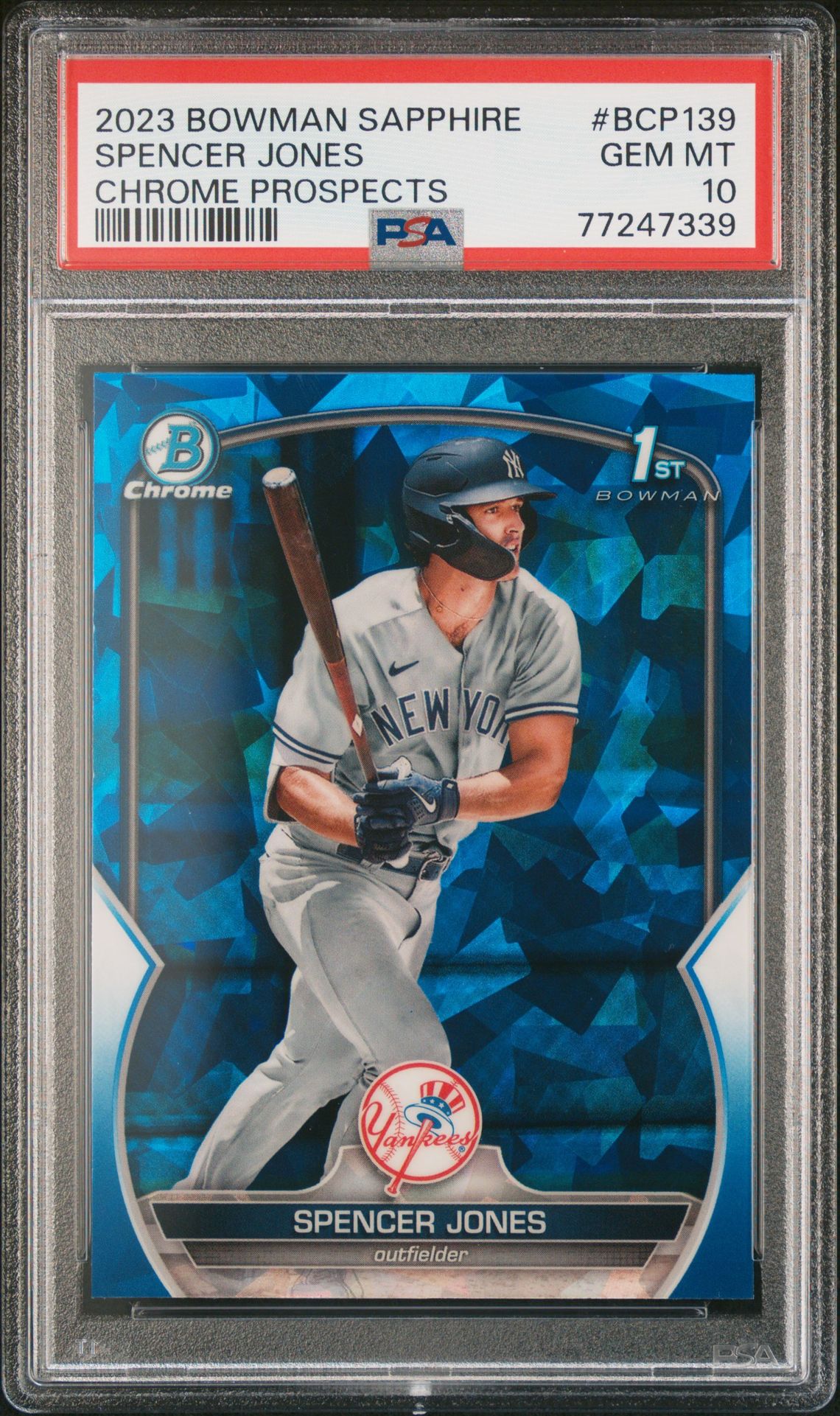 2023 Bowman BOWMAN SAPPHIRE EDITION CHROME PROSPECTS #BCP139 Spencer Jones front