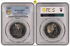 2000 50C Millennium Relief Flag MS67