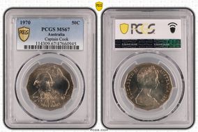 1970 50C Captain Cook MS67