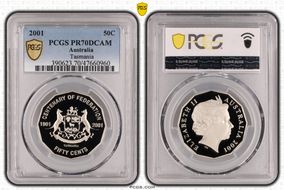 2001 50C Tasmania PR70DCAM