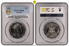 1992 50C MS68