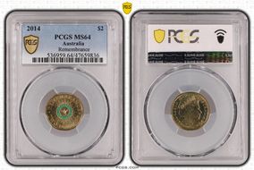 2014 $2 Remembrance - Colorized MS64