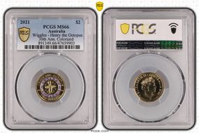 2021 $2 Wiggles - Henry the Octopus 30th Ann. Colorized MS66