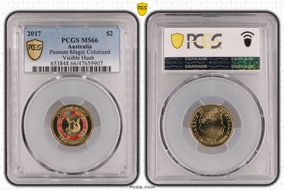 2017 $2 Possum Magic Colorized Visible Hush MS66