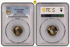 2018 $2 3rd Portrait 30th Ann. $2 Coin MS66