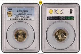 2018 $2 50 Yrs Decimal Currency 30th Ann. $2 Coin MS66