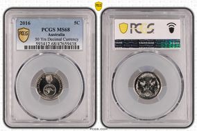 2016 5C 50 Yrs Decimal Currency MS68