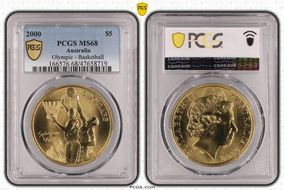 2000  $5 Olympic - Basketball MS68