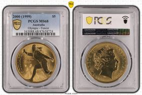 2000 (1999) $5 Olympic - Fencer MS68