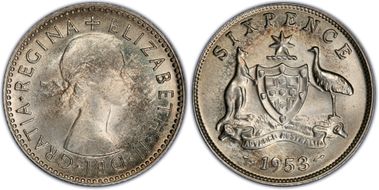 1953(m) 6D KM-52  Ag MS67