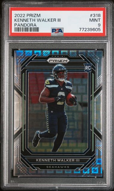 2022 PANINI PRIZM #349 TARIQ WOOLEN ROOKIE RED, WHITE, & BLUE PRIZM SEAHAWKS