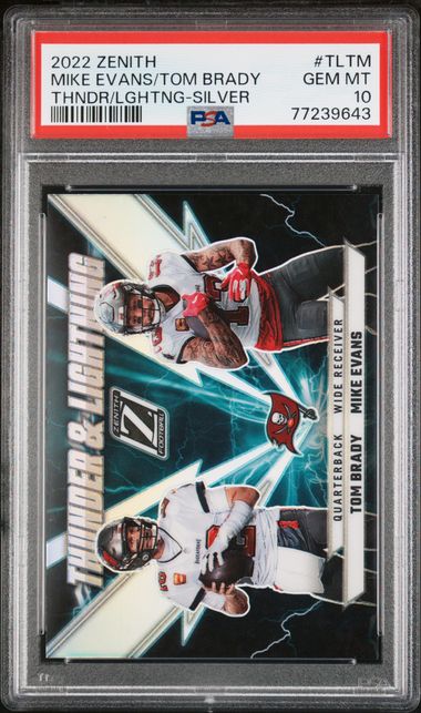 2022 Panini Zenith Thunder & Lightning Silver Prizm #TL-TM Mike Evans/Tom  Brady – PSA GEM MT 10 on Goldin Auctions