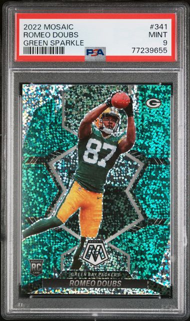 2022 Panini Mosaic Rookie Autographs Prizm Romeo Doubs Green Bay Packers