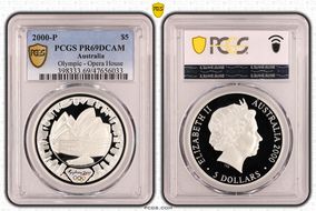 2000-P $5 Olympic - Opera House PR69DCAM