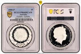 2000-P $5 Olympic - Echidna PR66DCAM
